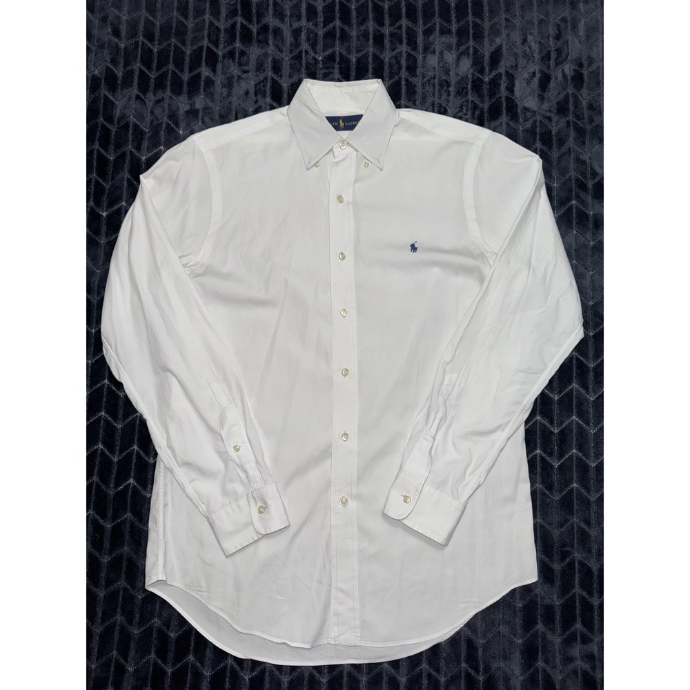 Polo Ralph Lauren Men's Button Down Poplin Shirt White Size Small